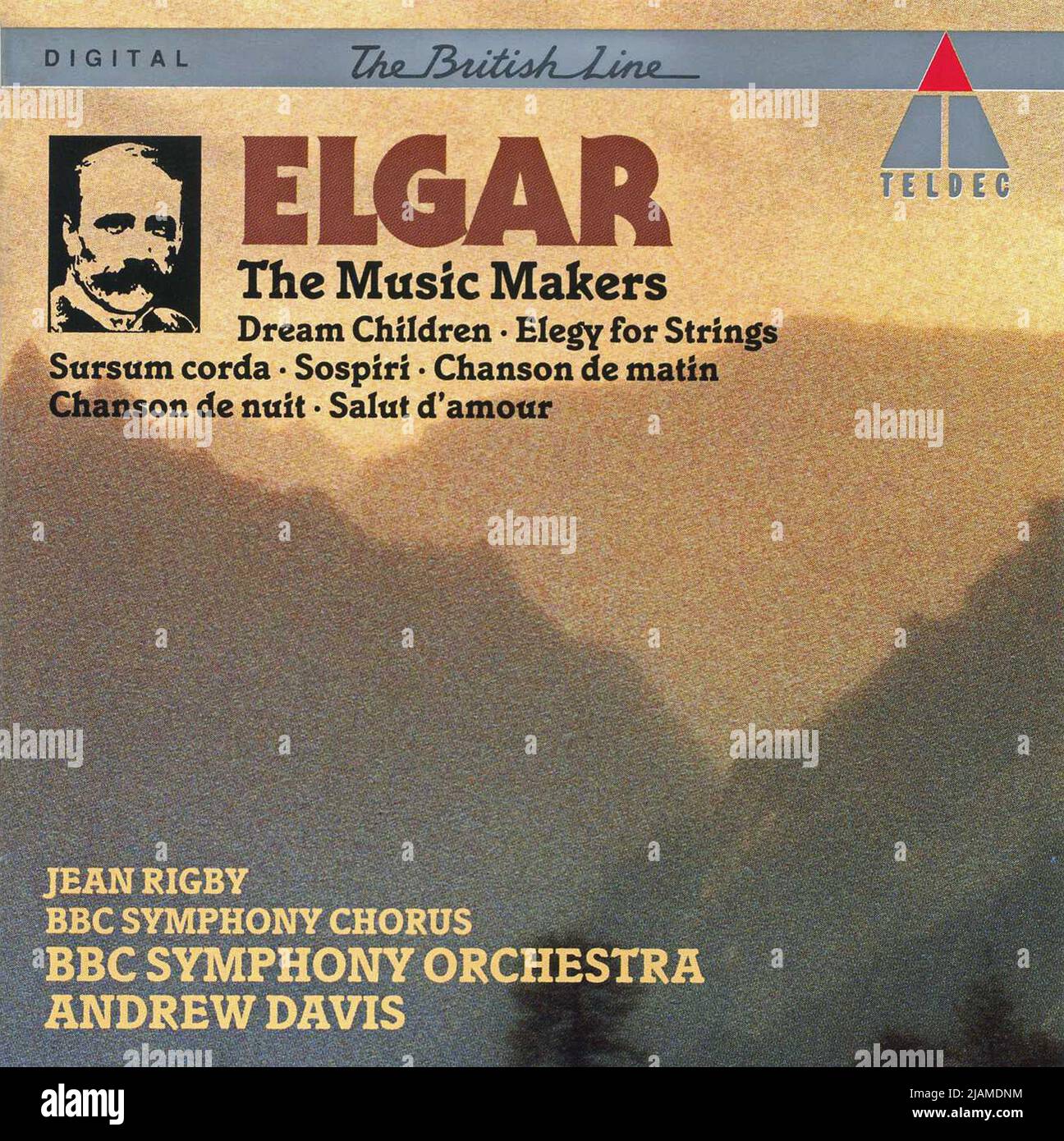 CD cover. 'The Music Makers,Op.69', etc. Edward Elgar. BBC Symphony Orchestra and Chorus, Andrew Davis. Stock Photo
