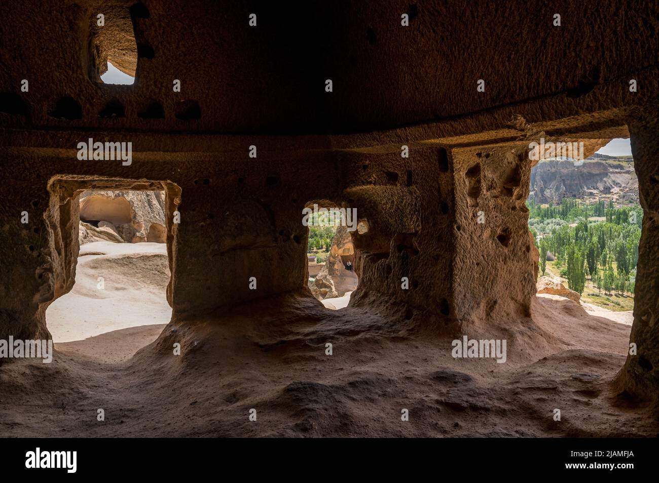 cave dwelling in Selime Monastery in Cappadocia Stock Photo