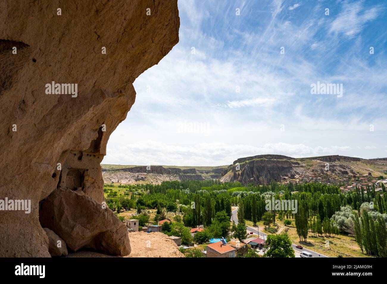 green Ihlara Valley in Cappadocia Stock Photo