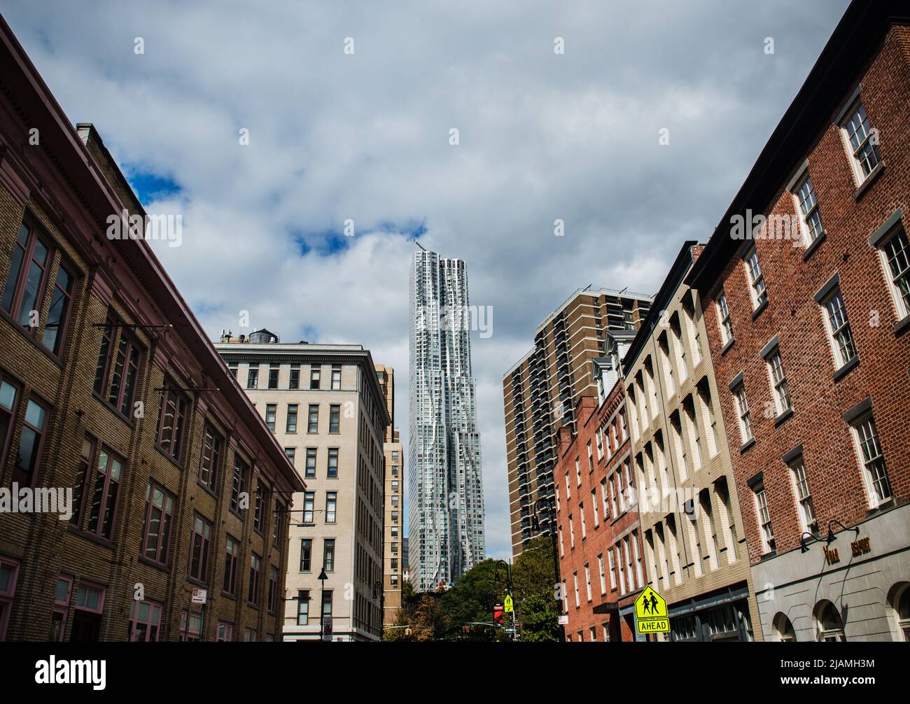 Fulton Street, Financial district, Manhattan, New York City Stock Photo
