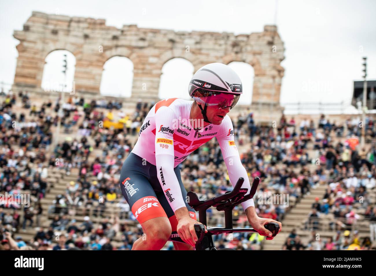 Verona, Italy. 29th May, 2022. Giulio Ciccone (Trek-Segafredo) during the  Giro d'Italia 2022 Giro d'Italia - Stage 21 - Verona - Verona on May 29,  2022 at the Verona in Verona, Italy (