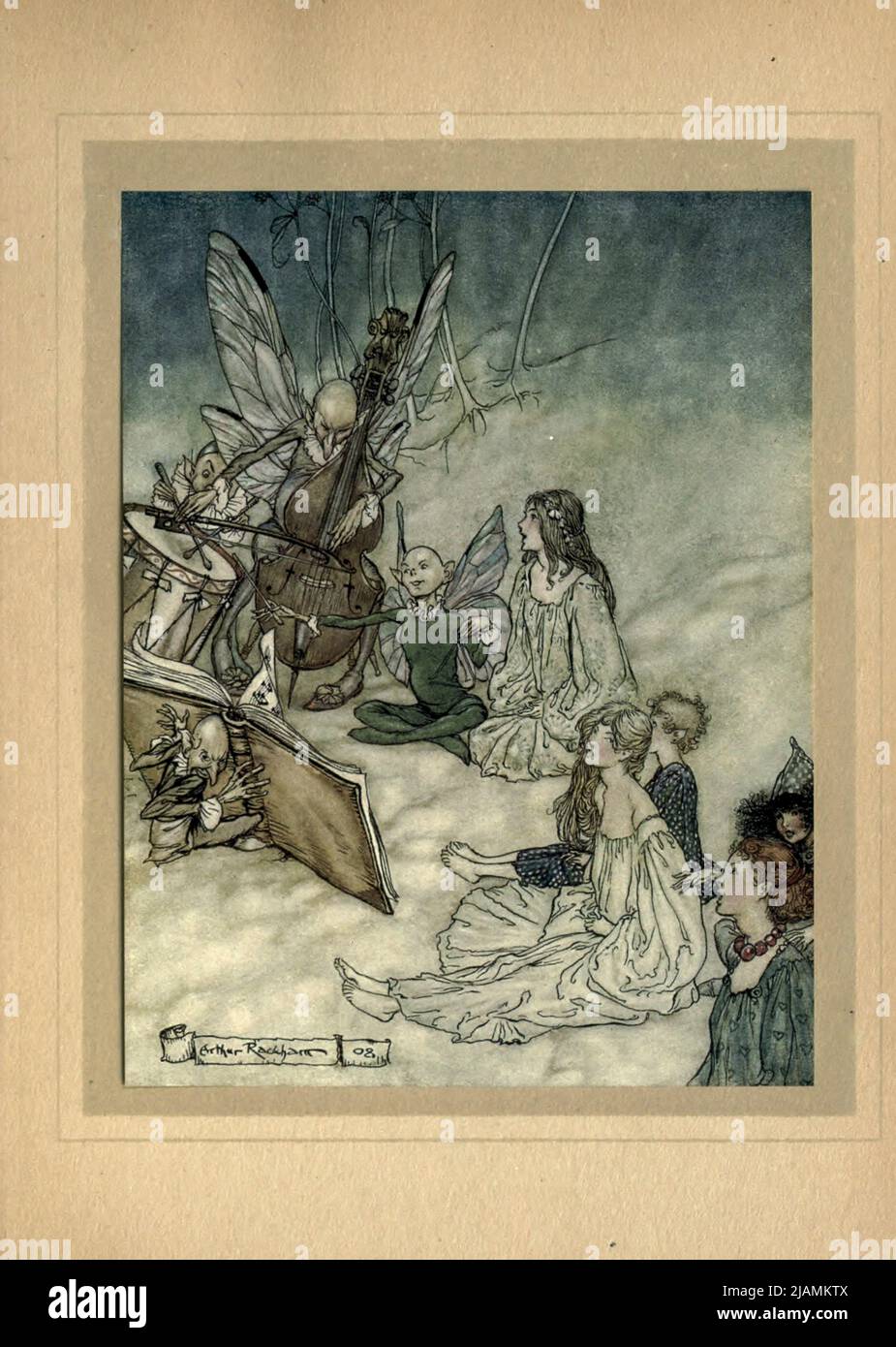 And a fairy song from ' A midsummer night's dream ' by William Shakespeare, 1564-1616; Illustrated by Arthur Rackham, 1867-1939 Publication date 1908 Publisher London, Heinemann; New York, Doubleday, Page & Co Stock Photo