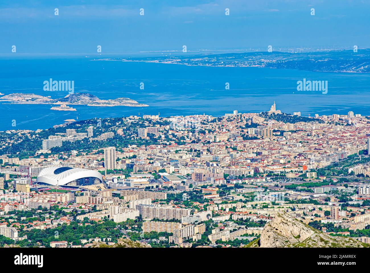Vue Panoramique Marseille France Paca 13 Stock Photo