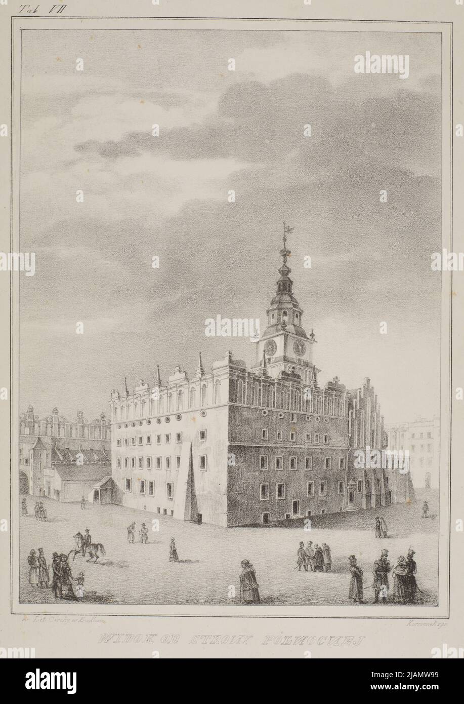 Town Hall In Kraków From The Northwest. Reconstruction Of The Form From 