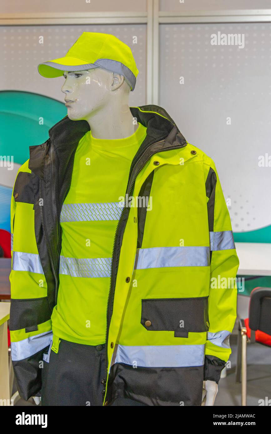 All Reflective Working Gear High Visibility Clothing Stock Photo