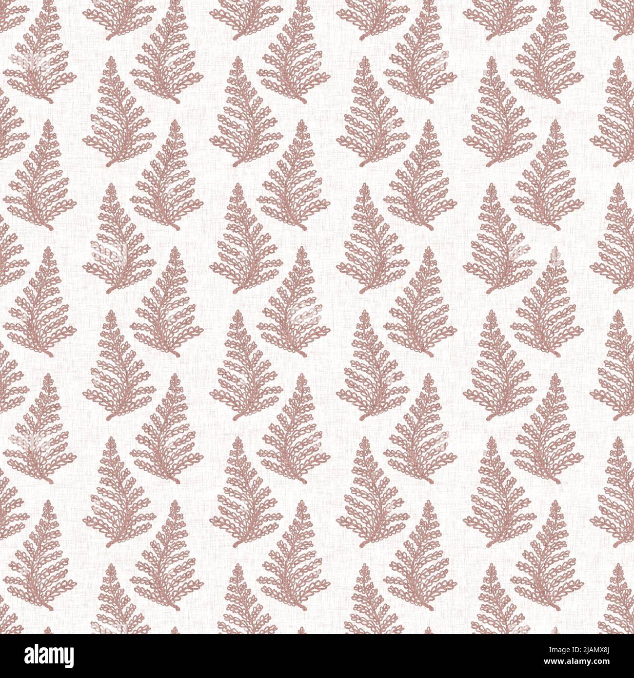 Gender neutral pink foliage leaf seamless raster background. Simple