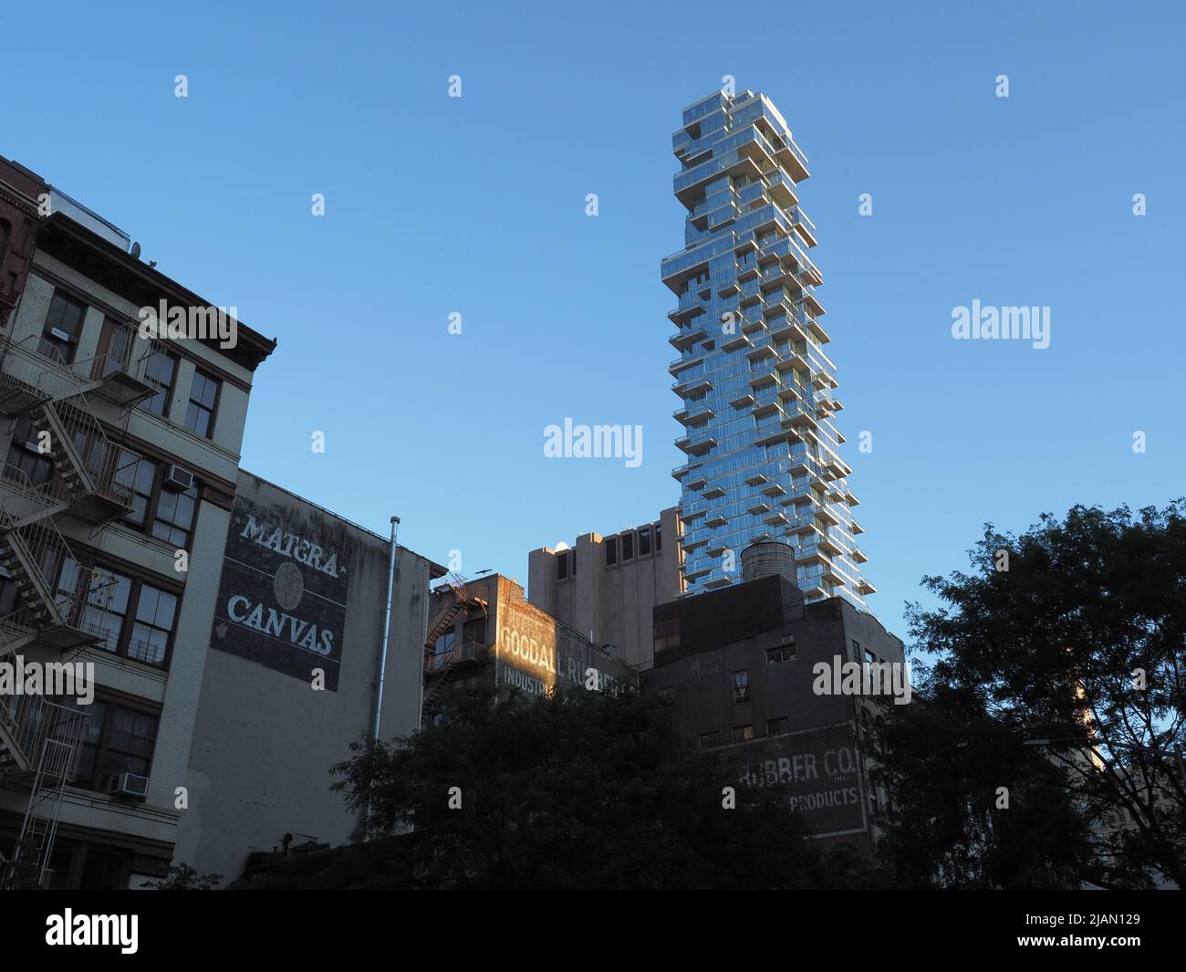 56 Leonard Street, a residential skyscraper in Manhattan. Stock Photo
