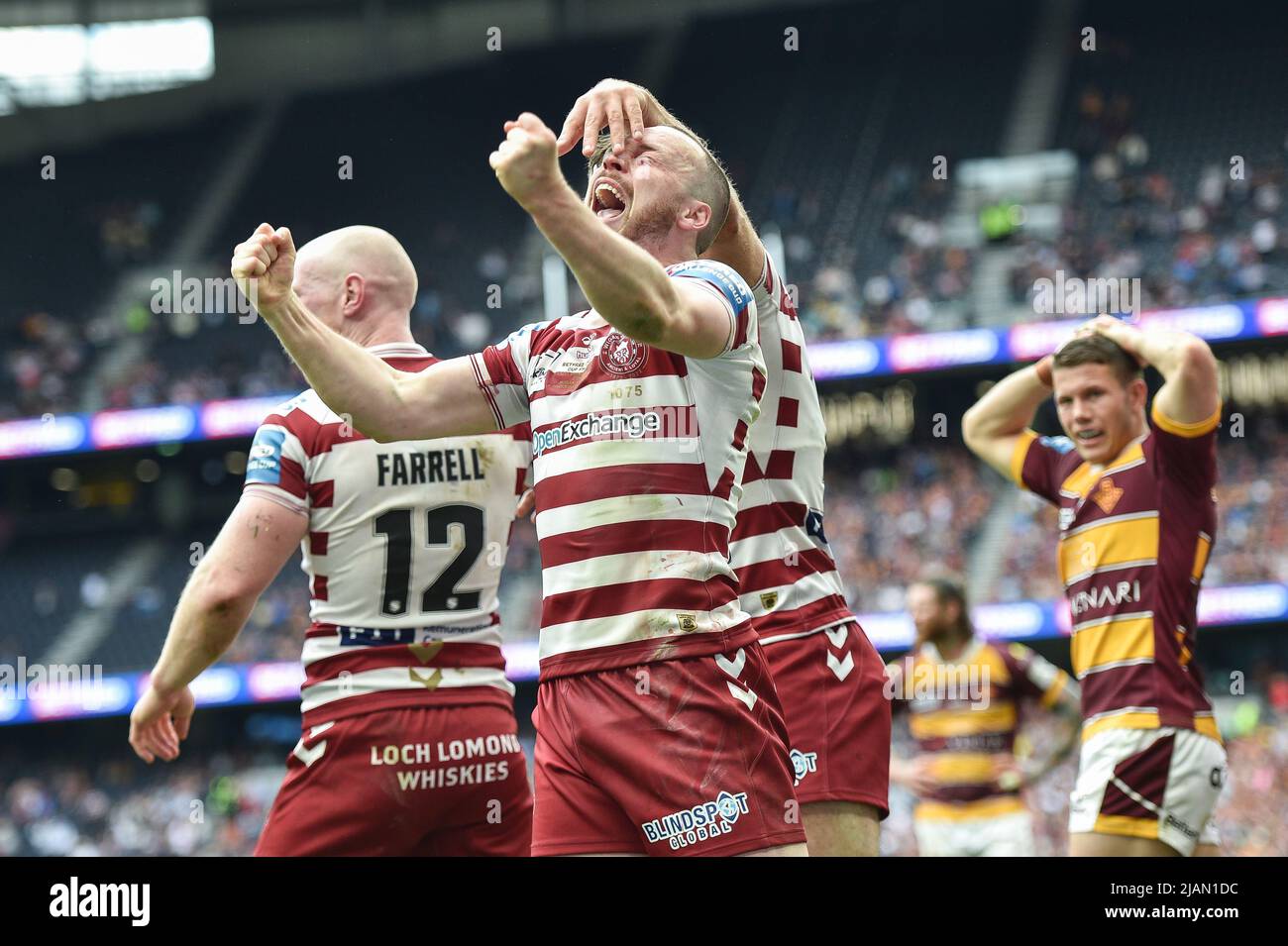 London, England - 28th May 2022 - Liam Marshall of Wigan Warriors ...