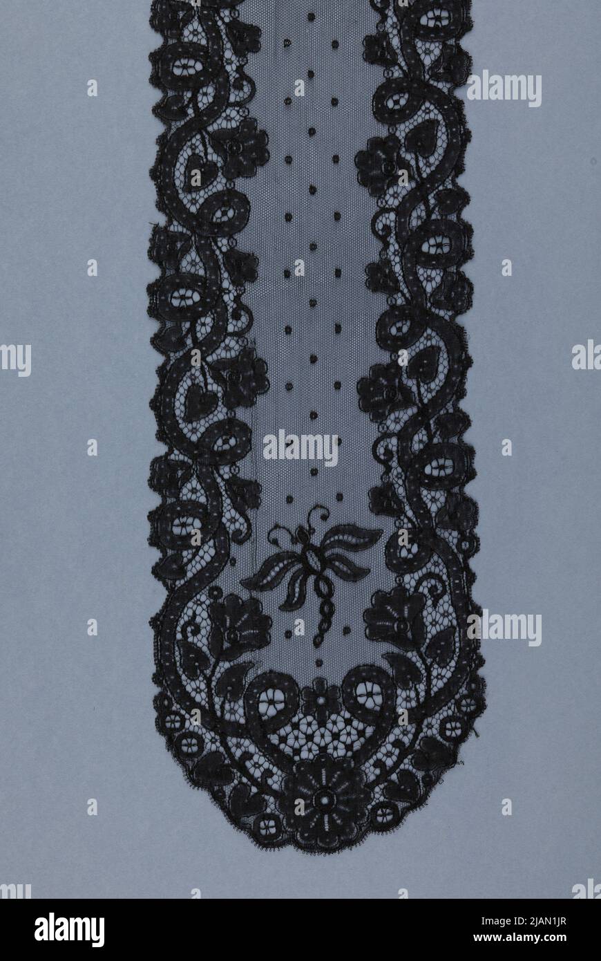 Scarf jabot made of black lace unknown Stock Photo Alamy