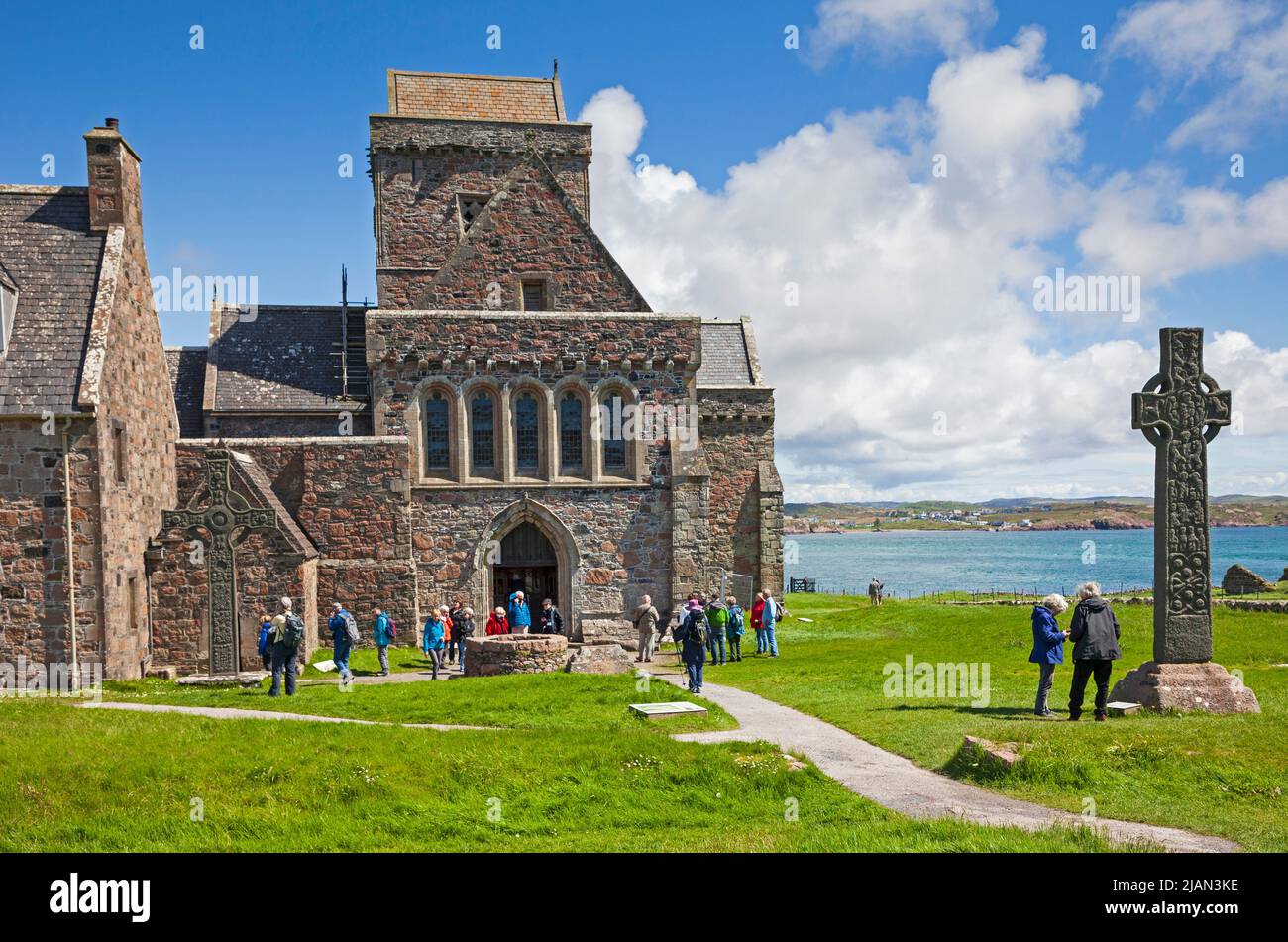 Iona Abbey, Isle of Iona, Scotland, Argyll and Bute, UK Stock Photo Alamy