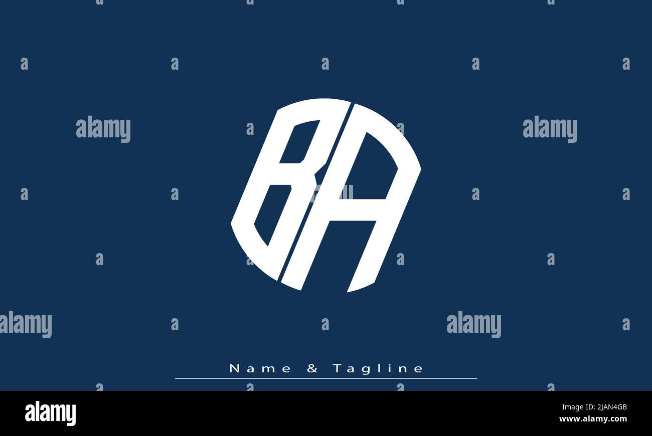Alphabet letters Initials Monogram logo BA, AB Stock Vector Image & Art ...