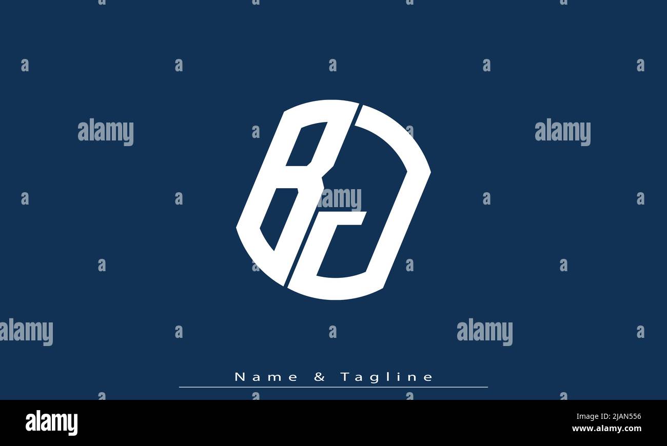 Alphabet letters Initials Monogram logo BJ, JB Stock Vector