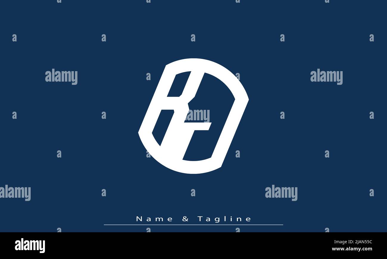 Alphabet letters Initials Monogram logo BJ, JB Stock Vector