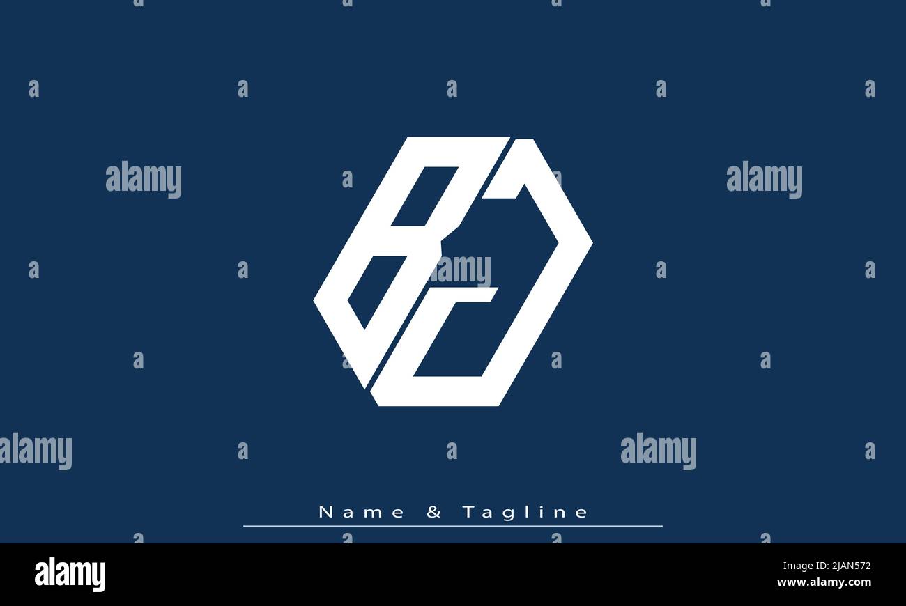 Alphabet letters Initials Monogram logo BJ, JB Stock Vector