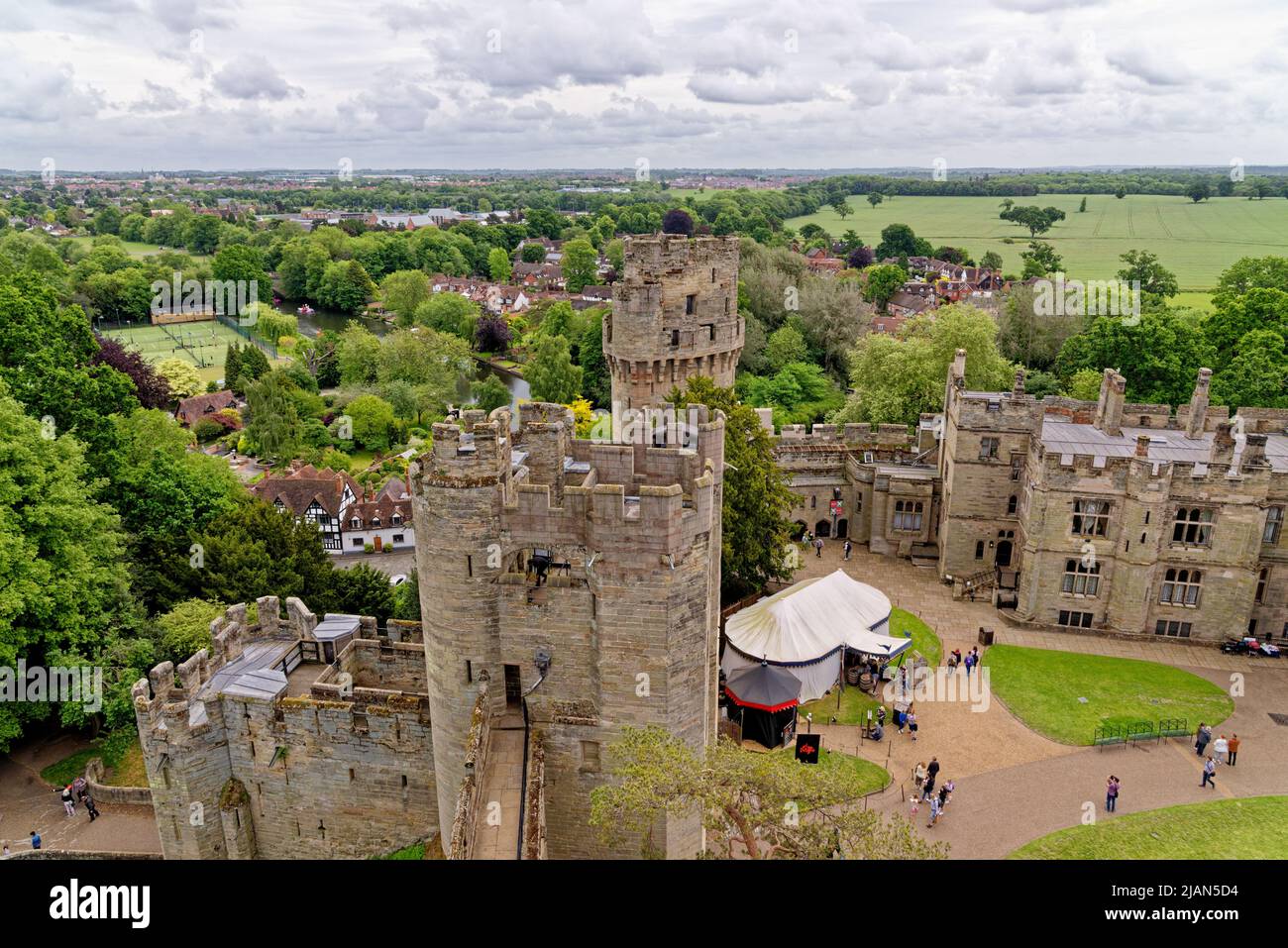 Warwick Castle - medieval castle in Warwick, Warwickshire - England ...