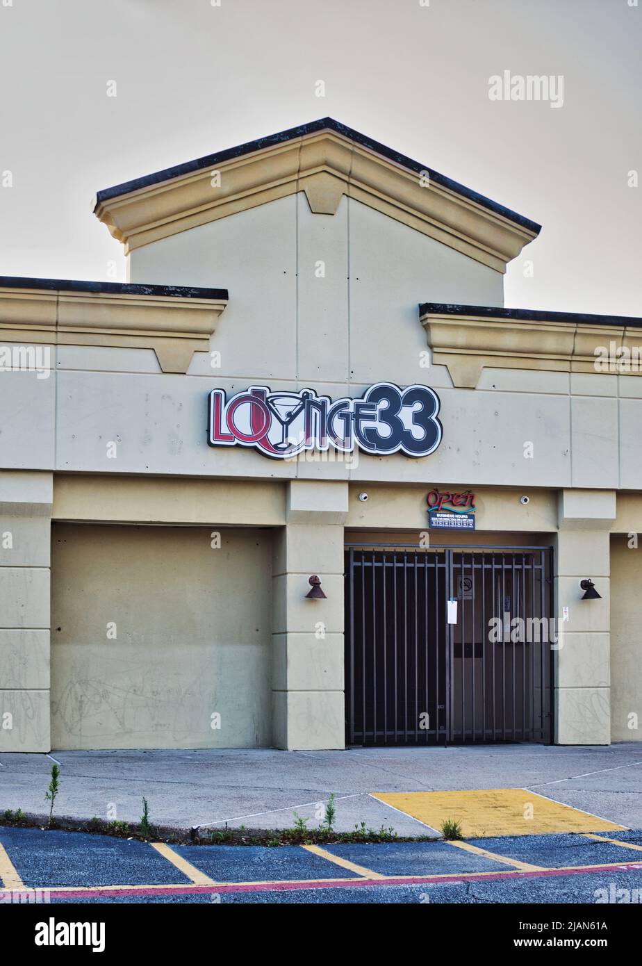 Houston, Texas USA 05132022 Lounge 33 building exterior in
