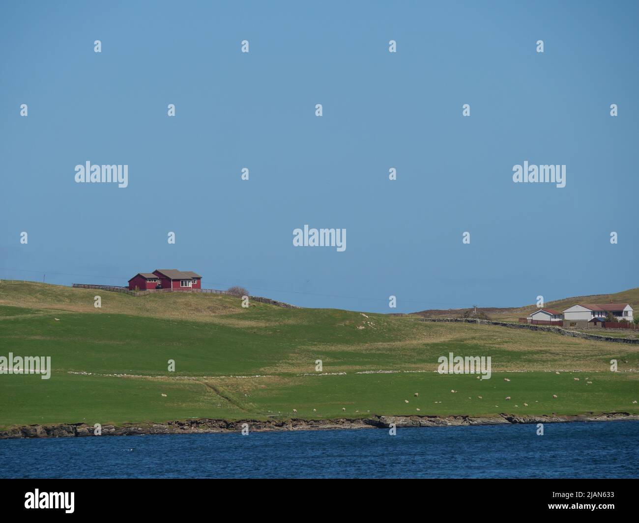 the city of Lerwick and the shetland island Stock Photo Alamy