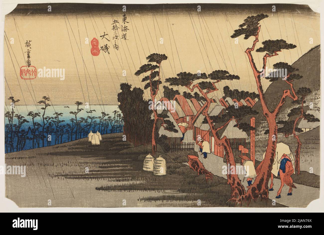 Oiso, board 9 from the series: Fifty three stages of the Tokaido road/Tokaido gojusan zugi no uchi HIROSHIGE, Ichiryusai (1797 1858) Stock Photo