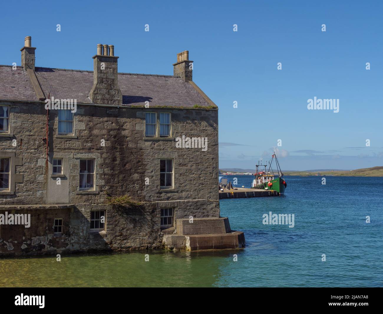 the city of Lerwick and the shetland island Stock Photo Alamy