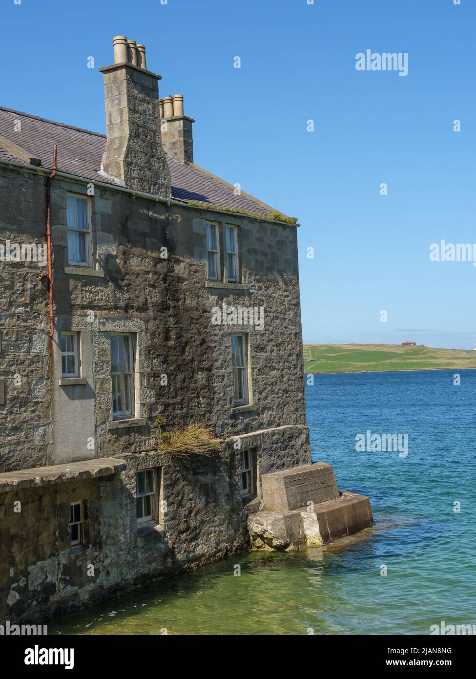 the city of Lerwick and the shetland island Stock Photo Alamy