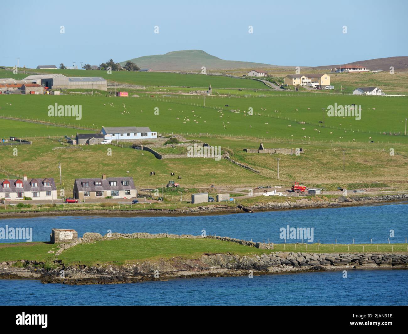 the city of Lerwick and the shetland island Stock Photo Alamy