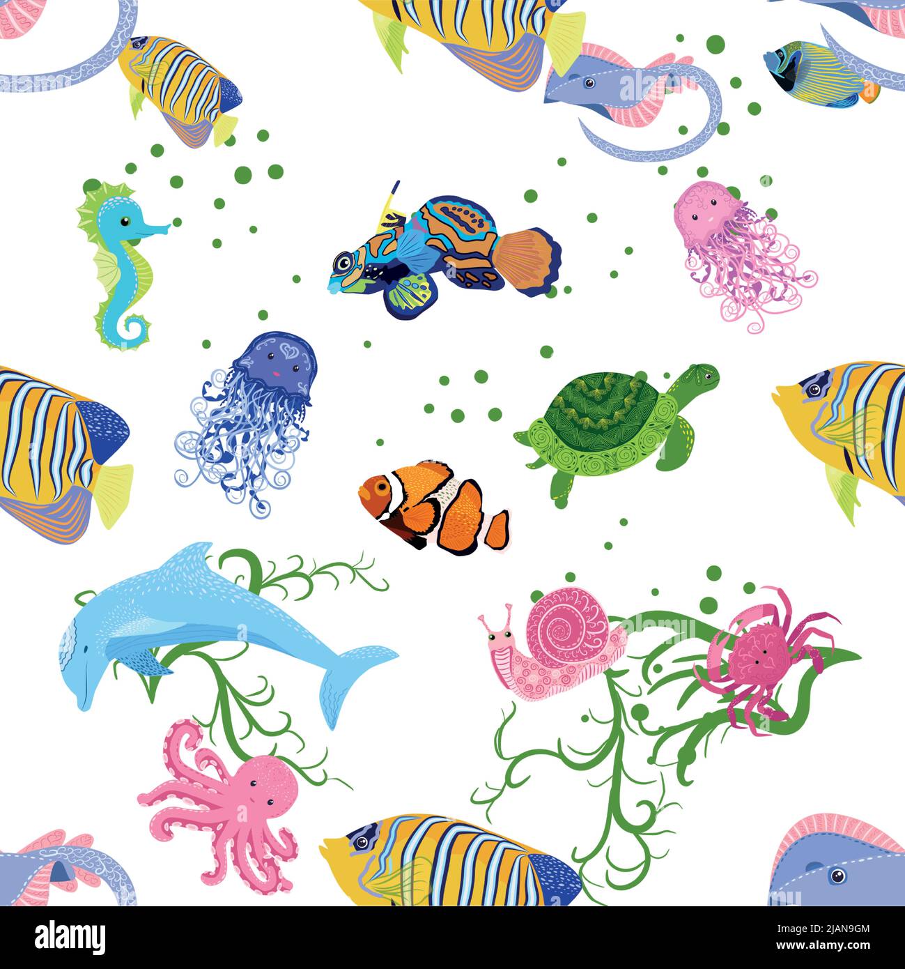 Marine life, fish, animals bright seamless pattern. sea travel, underwater diving animal tropical fish. Jellyfish, whale, shark, seahorse, clown fish Stock Vector Image & Art - Alamy Marine life, fish, animals bright seamless pattern. sea travel, underwater diving animal tropical fish. Jellyfish, whale, shark, seahorse, clown fish Stock Vector Image & Art - Alamy