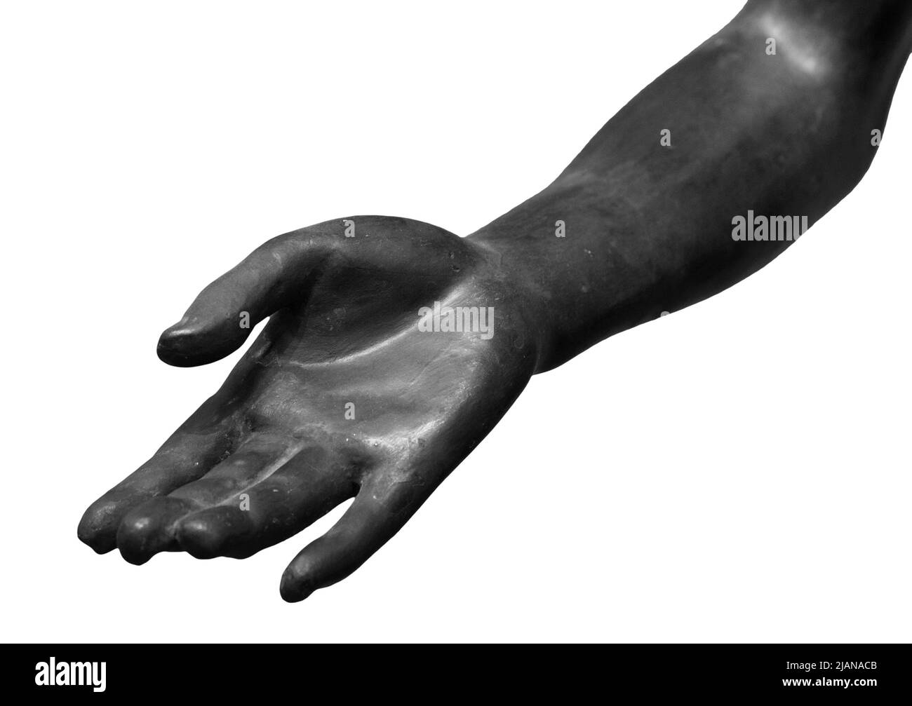 stone statue detail of human hand Stock Photo