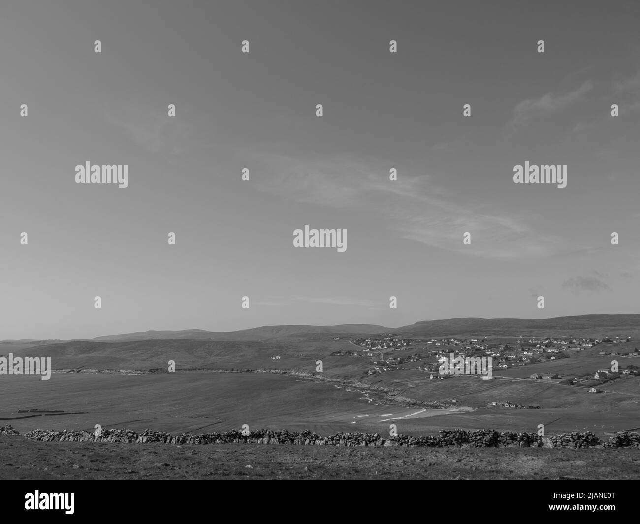 the city of Lerwick and the shetland island Stock Photo