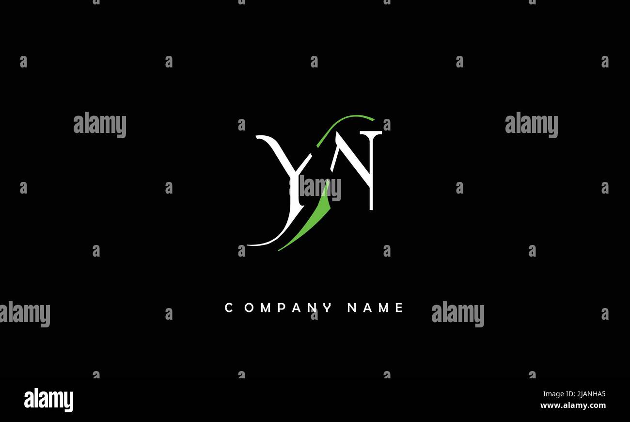 YN, NY Alphabets Letters Logo Monogram Stock Vector