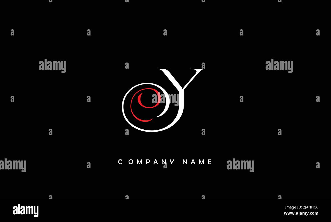 YO, OY Alphabets Letters Logo Monogram Stock Vector