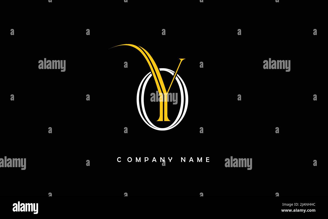YO, OY Alphabets Letters Logo Monogram Stock Vector