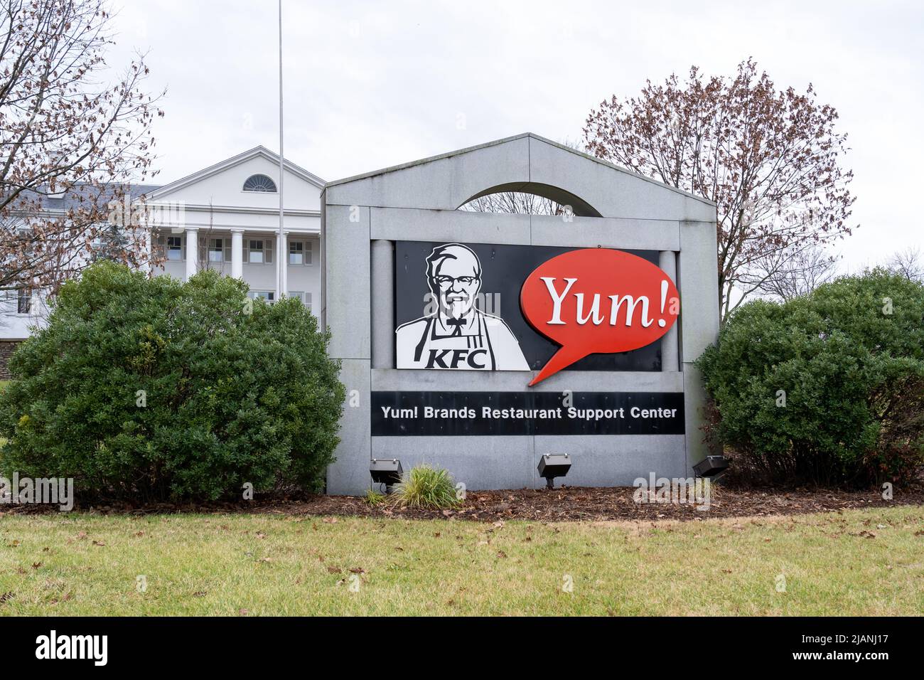 Louisville, KY, USA - December 28, 2021: Yum! Brands headquarters and support center in Louisville, KY., USA. Stock Photo