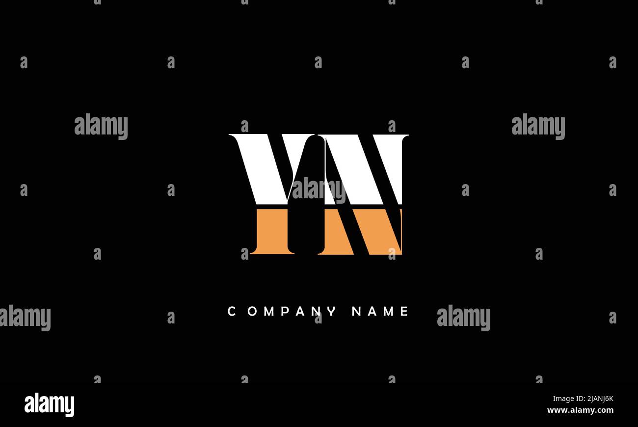 YN, NY Alphabets Letters Logo Monogram Stock Vector