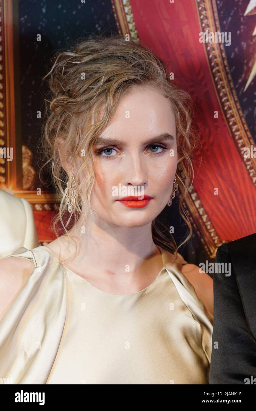 Olivia DeJonge arriving for a special screening of Elvis at BFI