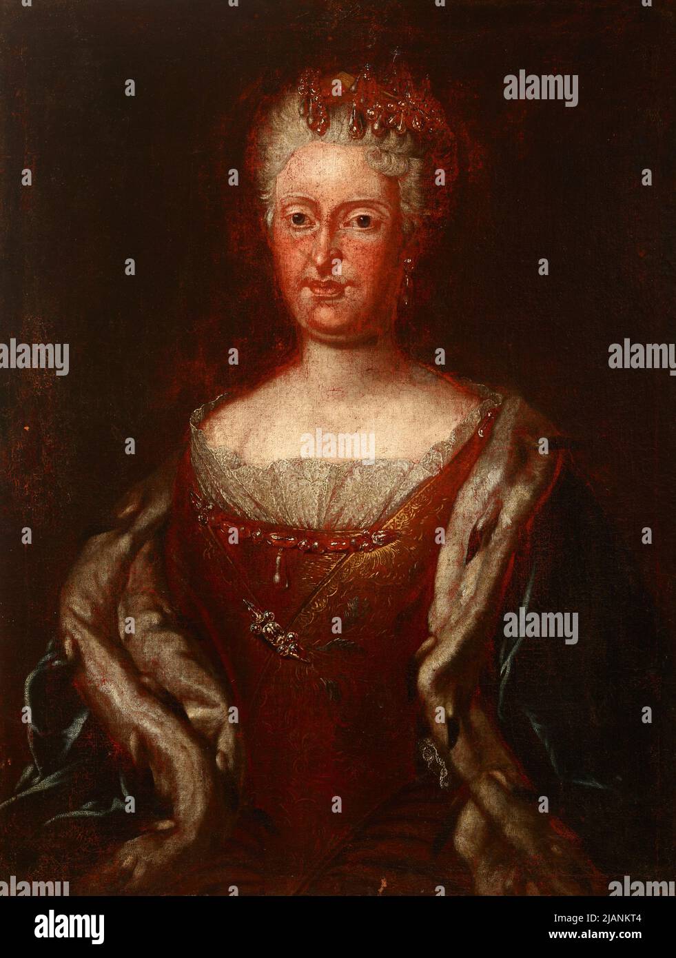 Portrait of an Elderly Woman (Maria Josepha 1699–1757) unknown Stock Photo