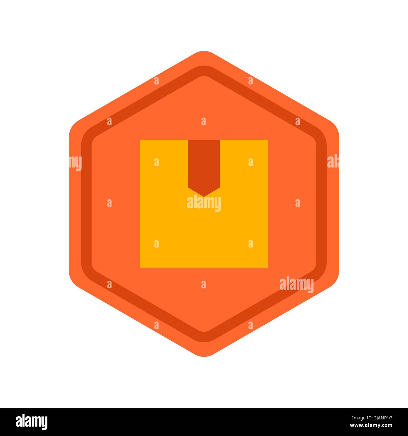 Red Box Delivery Hexagonal Icon Stock Vector Image & Art Alamy