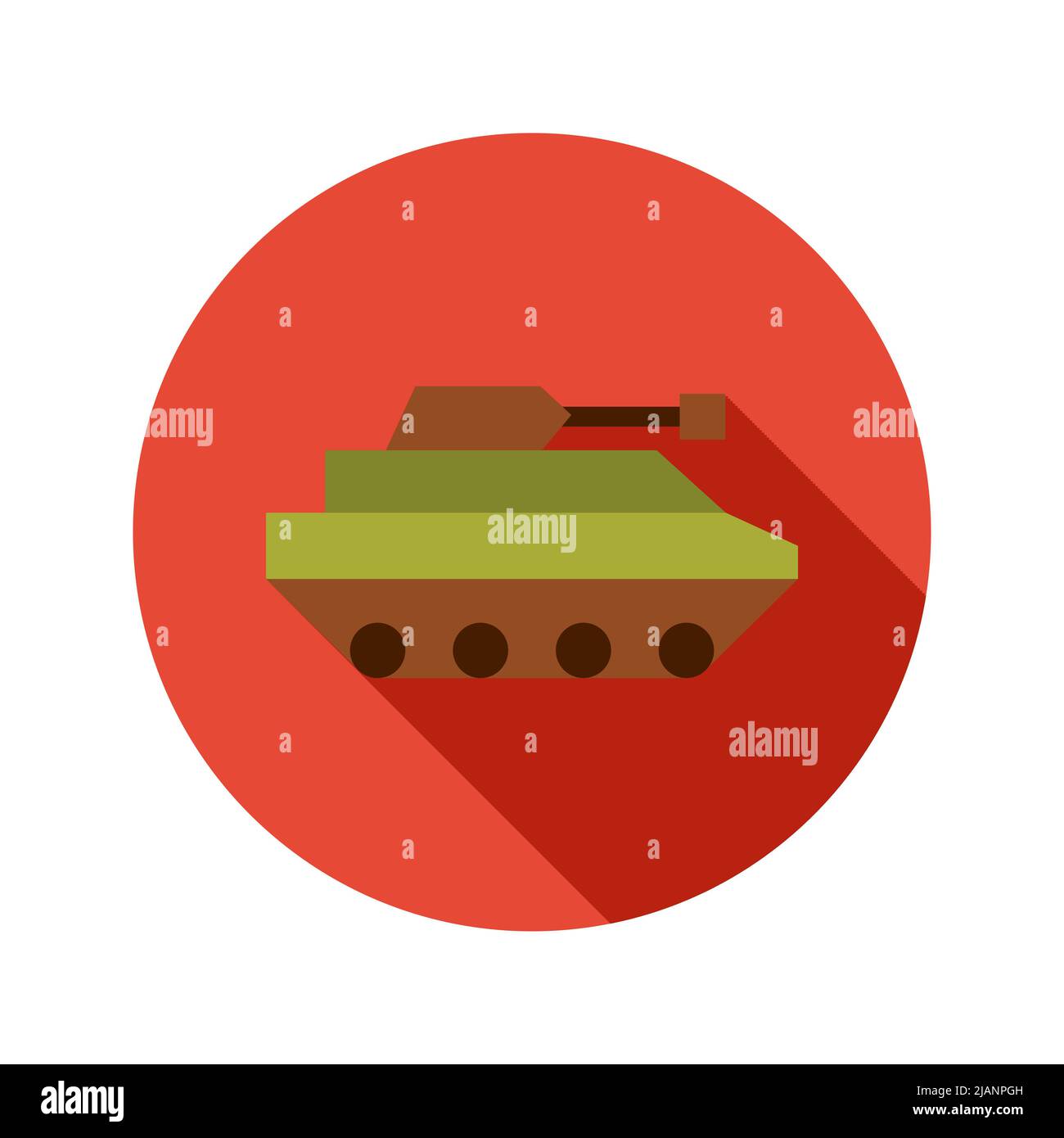Tank Panzer Circle Icon Stock Vector