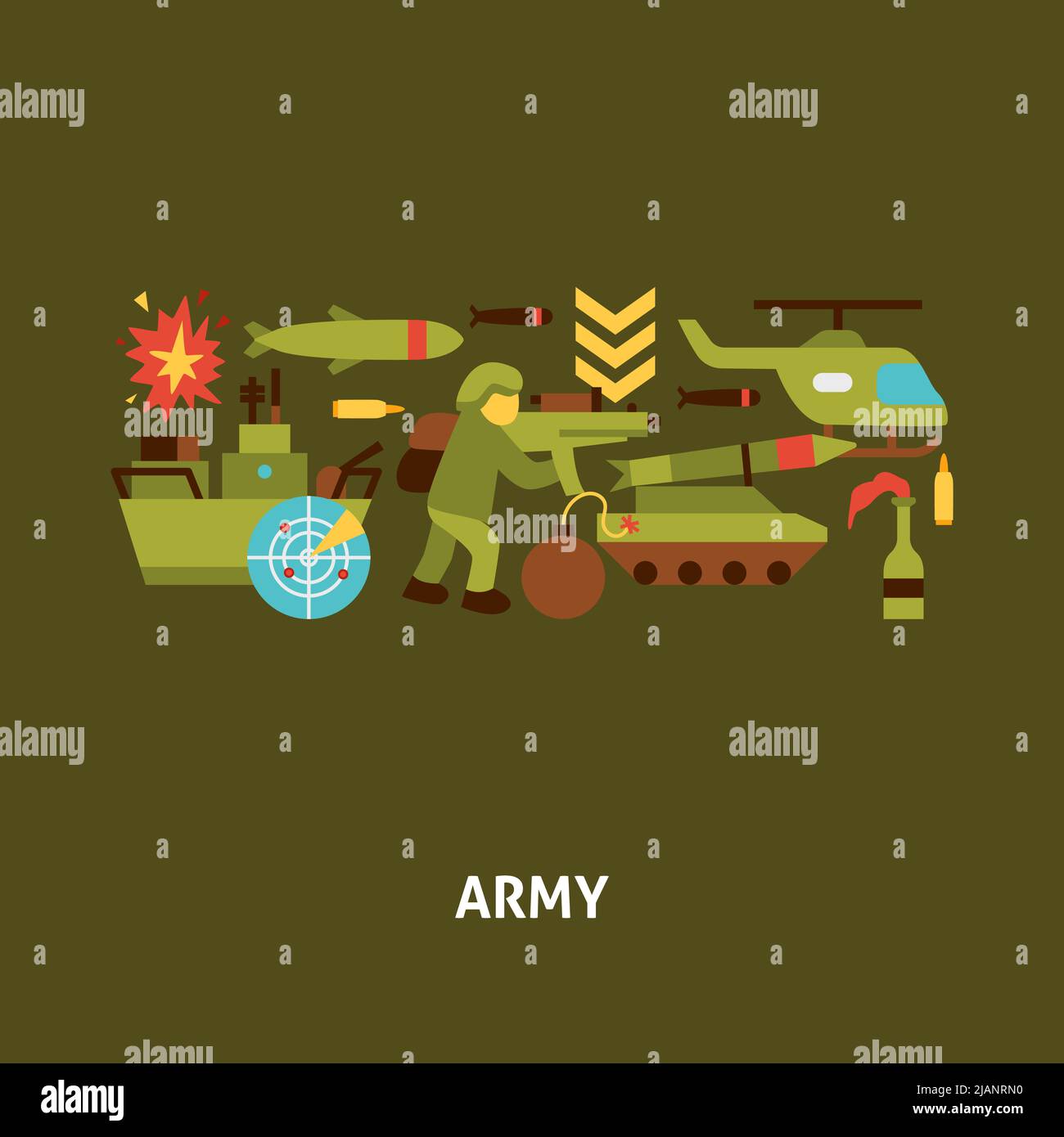 Army Vector Concept Stock Vector