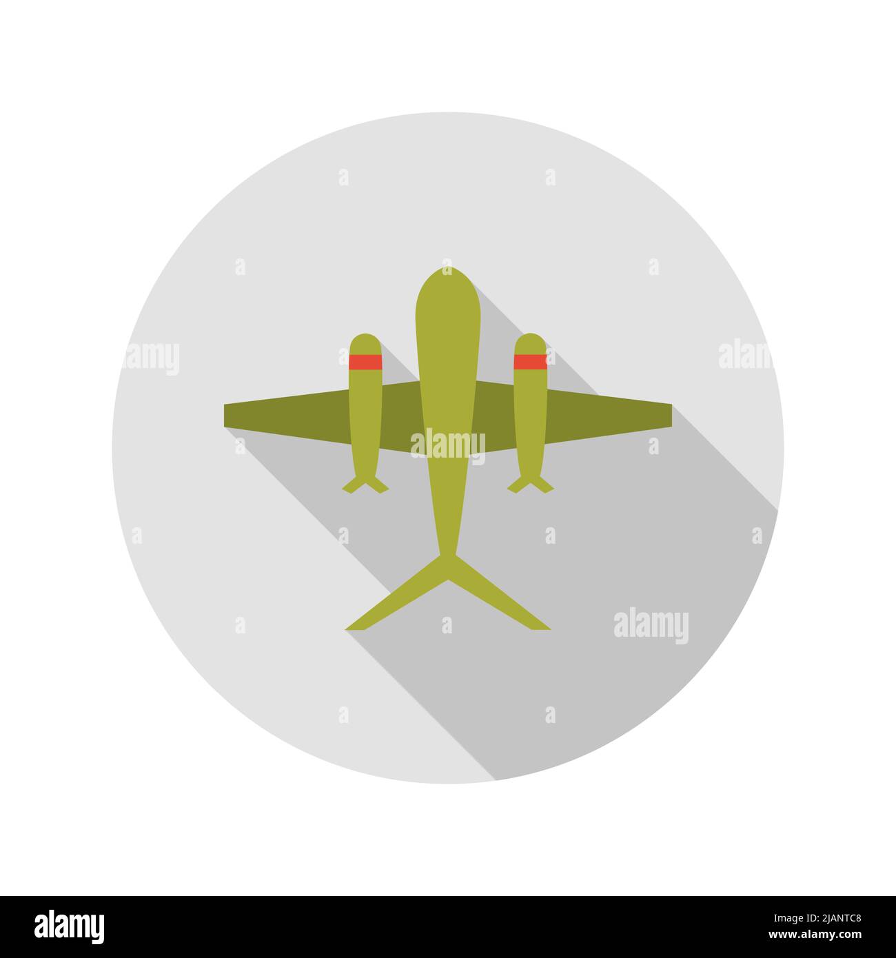 Destroyer Circle Icon Stock Vector