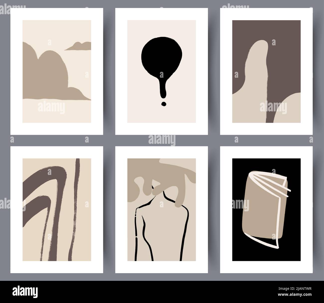 Set of minimalistic printable art wall posters Stock Vector Image & Art