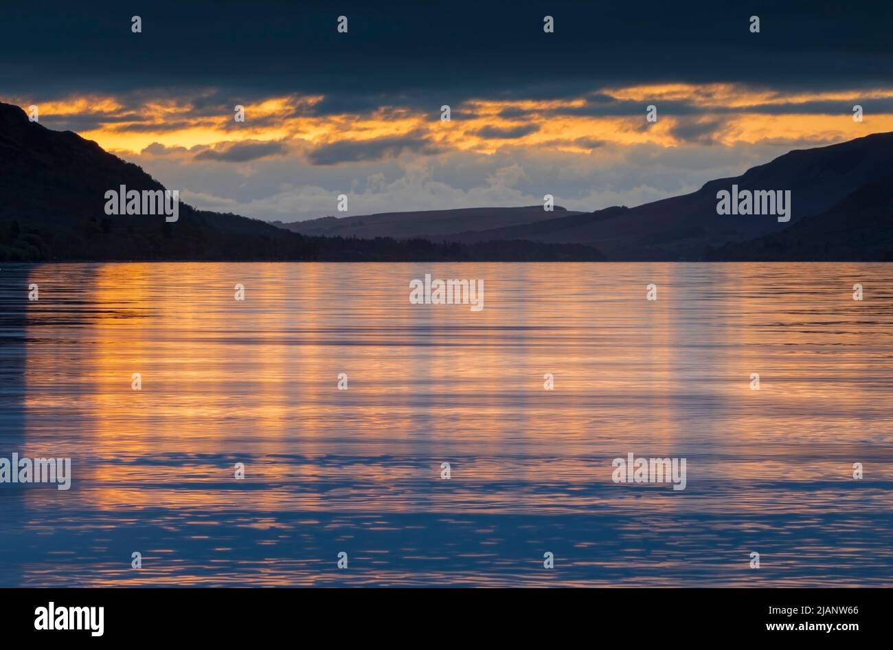 Sunrise Glencoyne Bay Ullswater Stock Photo
