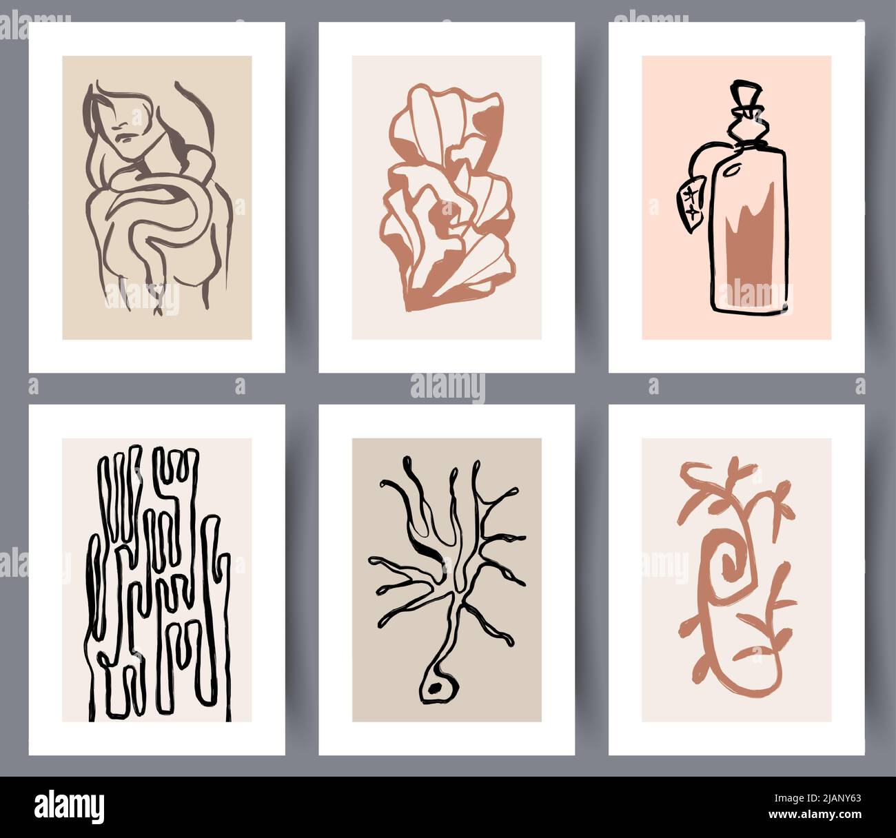 Set of minimalistic printable wall art posters Stock Vector Image & Art ...