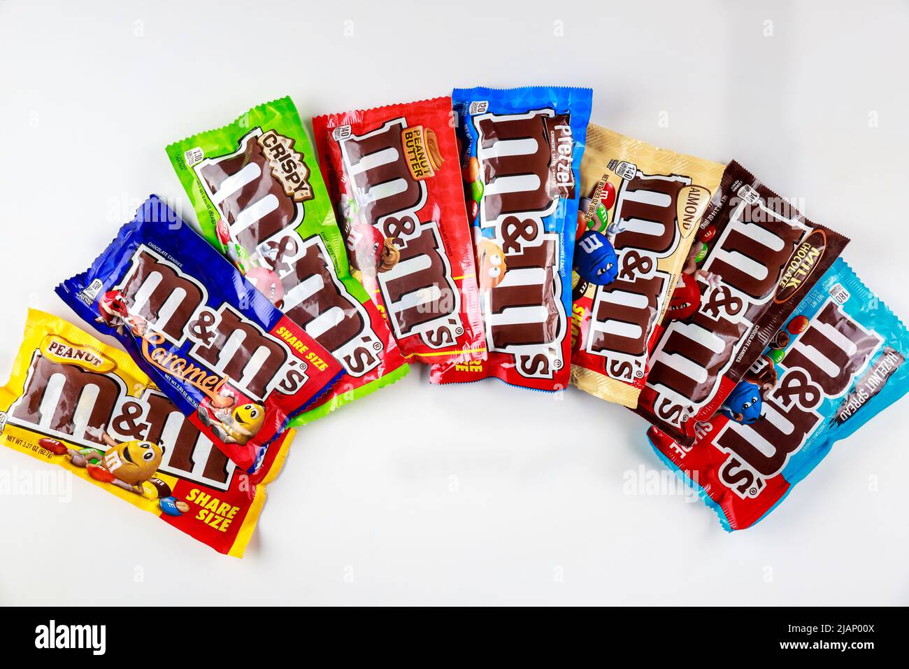 Variety of MMs colorful milk chocolate candy Stock Photo - Alamy