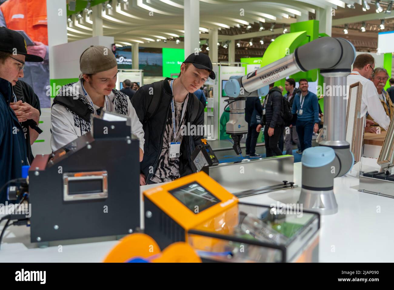 First day at Hannover Messe 2022, industrial trade fair, after 2 years of Corona break