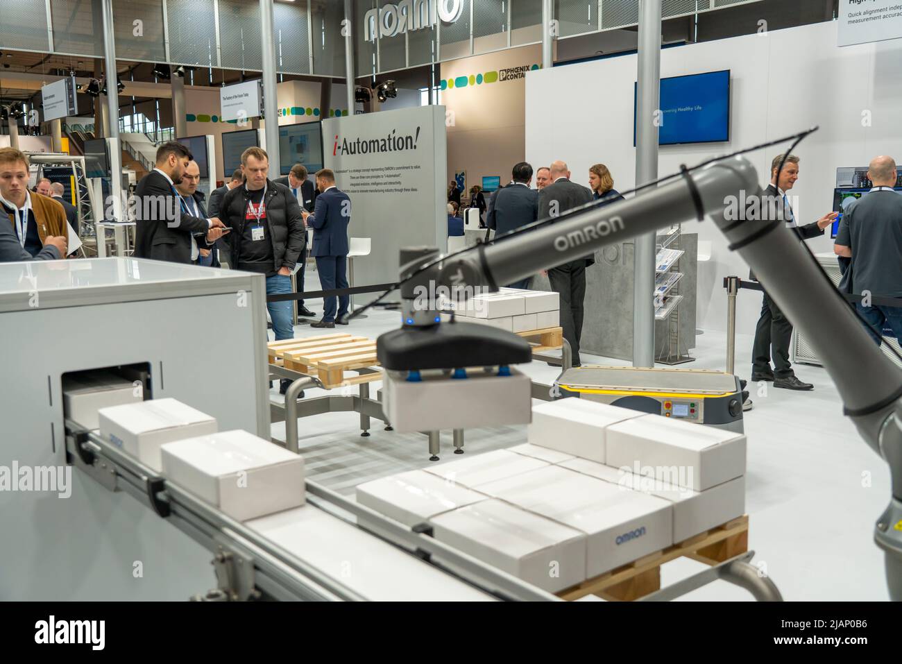 First day at Hannover Messe 2022, industrial trade fair, after 2 years