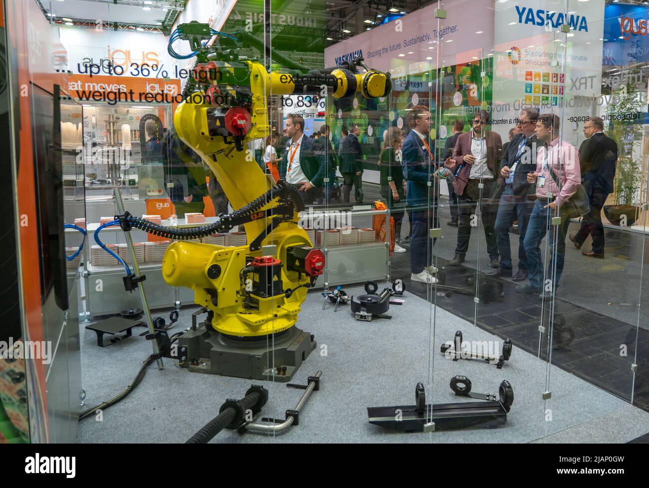 First day at Hannover Messe 2022, industrial trade fair, after 2 years of Corona break