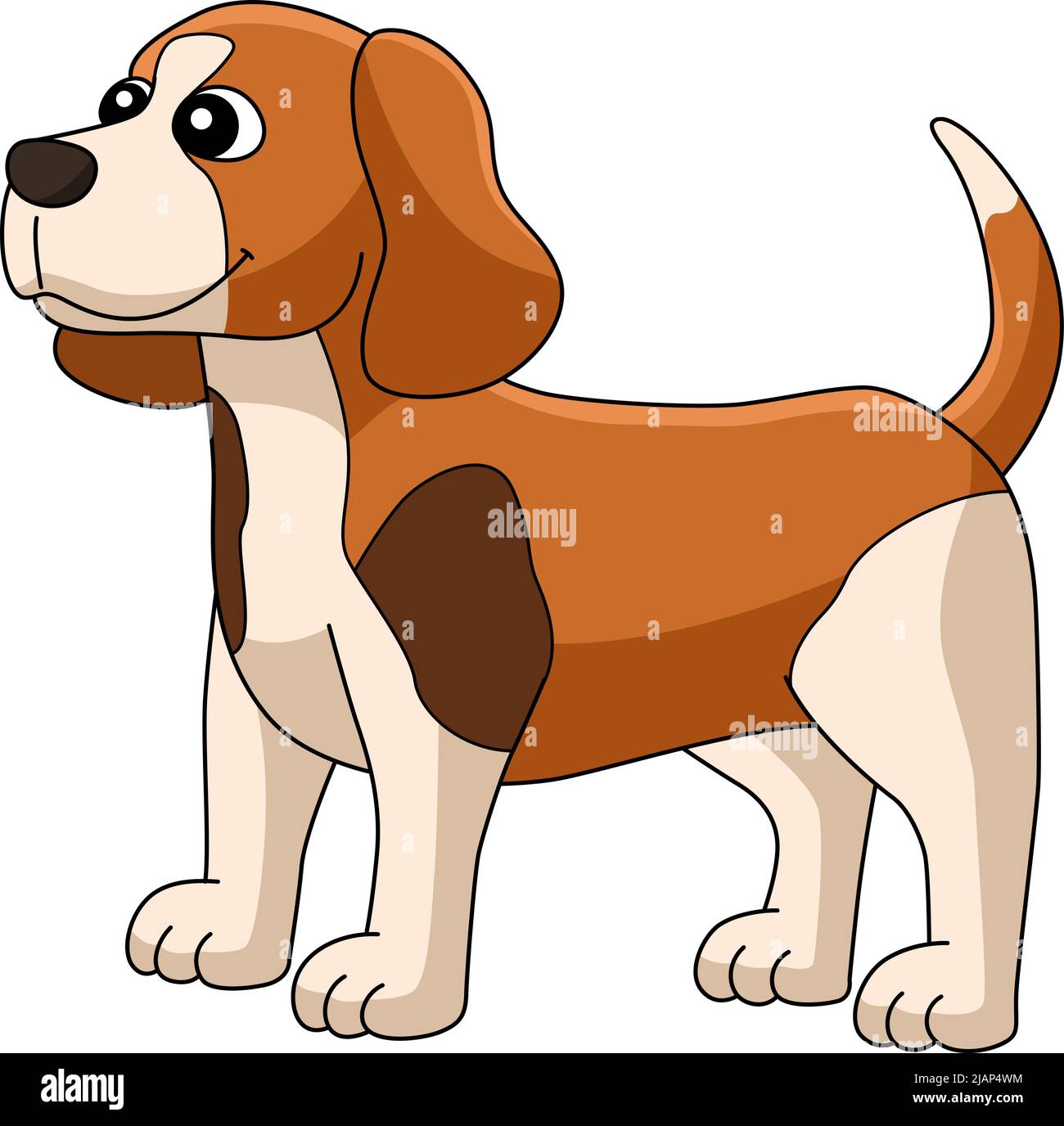 Beagle Dog Cartoon Colored Clipart Illustration Stock Vector Image
