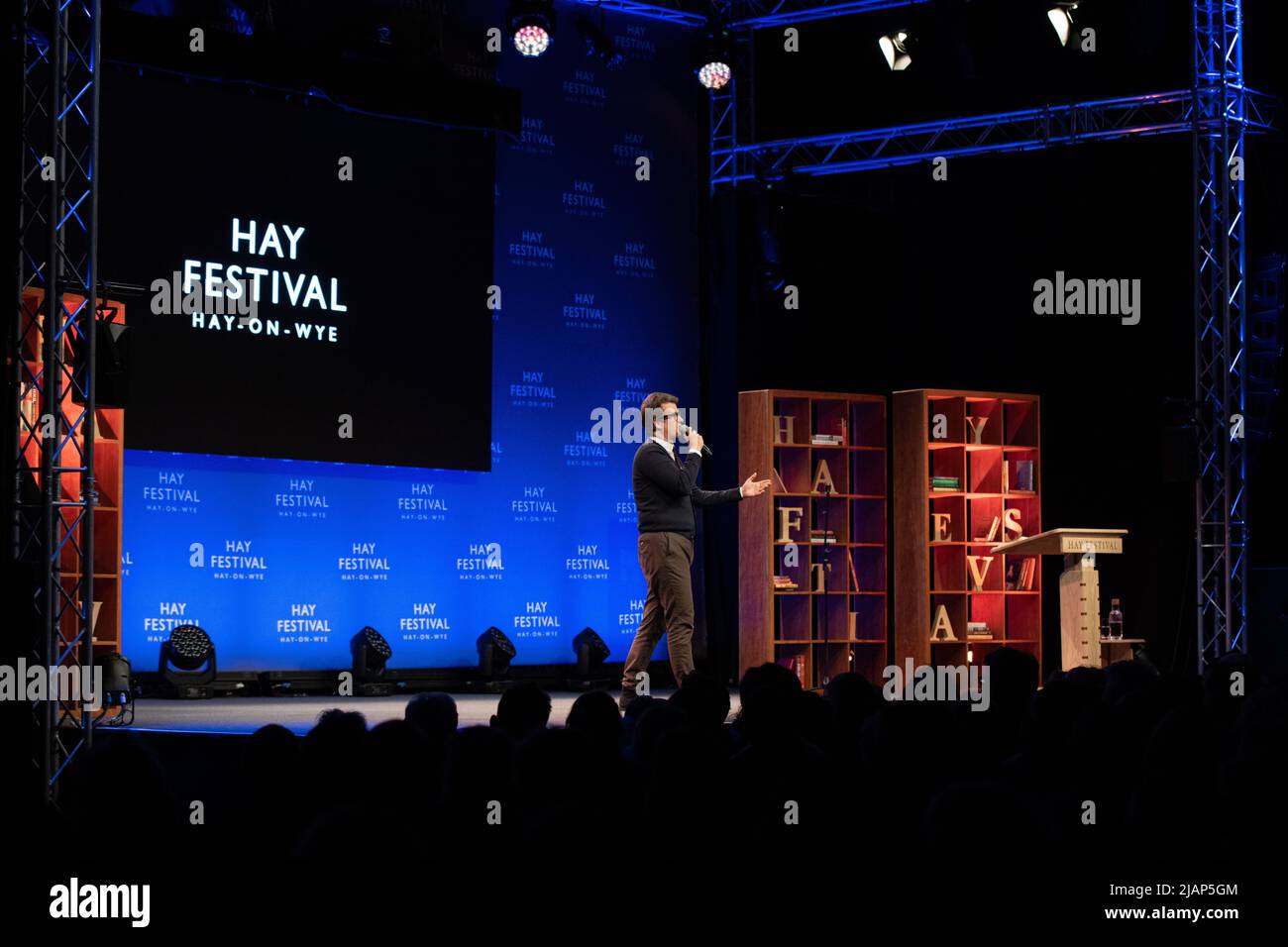 Hay-on-Wye, Wales. Marcus Brigstocke at Hay Festival 2022, Wales. Credit: Sam Hardwick/Alamy. Stock Photo