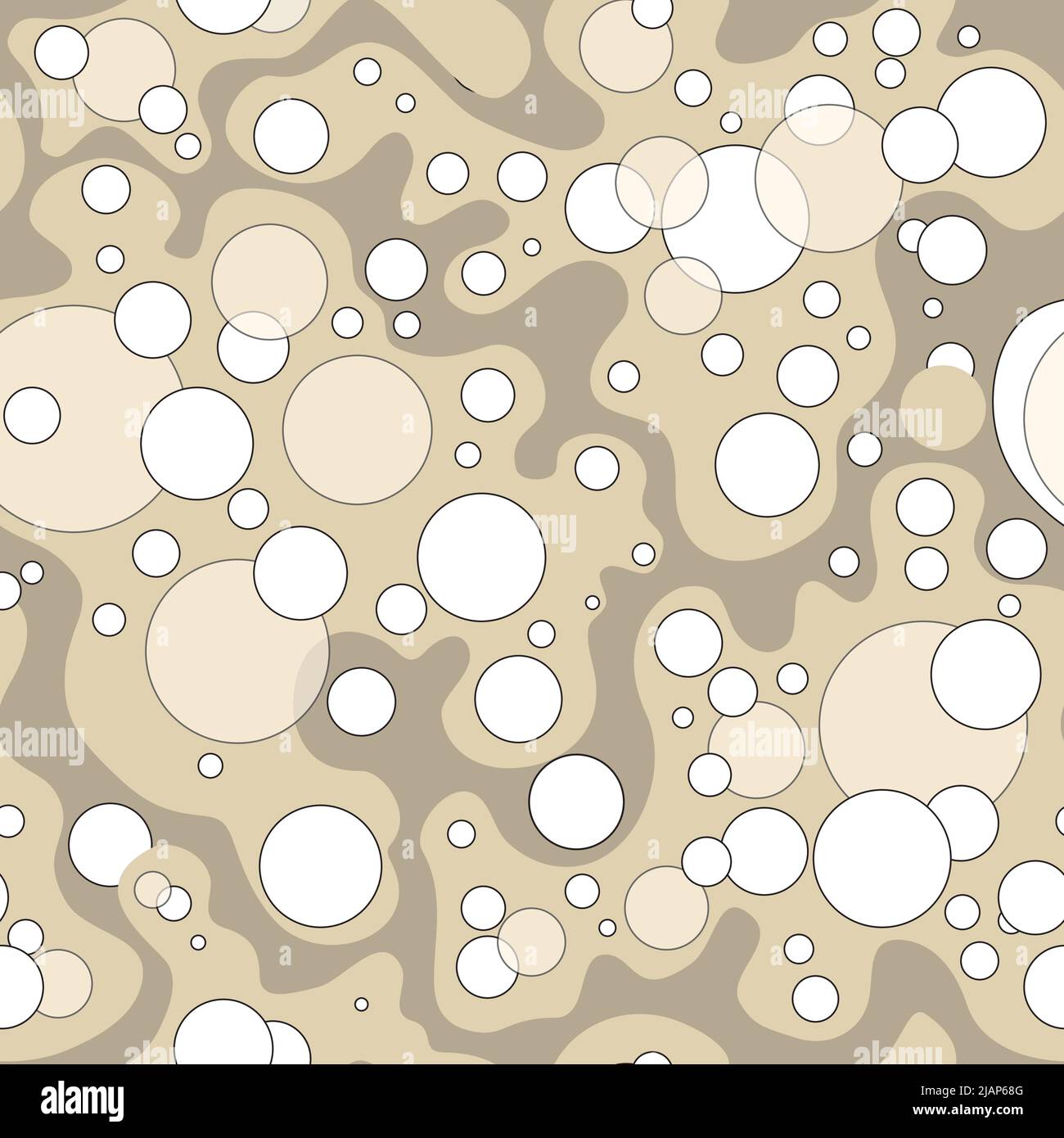 Abstract geometric seamless pattern. Bubble ornamental background ...