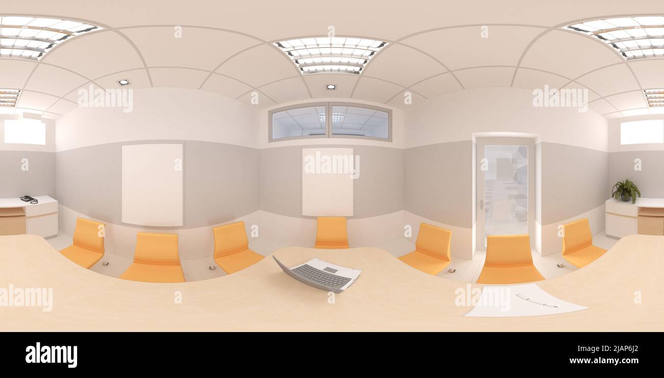 interior visualization, spherical panorama, 3D illustration Stock Photo ...